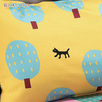 マタノアツコプロデュースの枕カバー　吸湿性がよく、肌触りがいい綿100％サテン生地 西川/東京西川 西川産業 ピロケースMT1601 猫と木/MT1602 ドットパラソル　45×90cm（43×63cm用）＜日本製＞