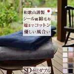 『Ten Color』の眠りをお届けします。オールシーズン心地よく使える  綿100％のふんわり軽いあったかアイテム   シール織り綿毛布and01『and me』無地SD（210cmロングサイズ）＜日本製＞